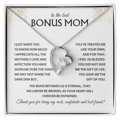 Necklace Gift for Bonus Mom From Stepson or Stepdaughter, Mother's Day Jewelry