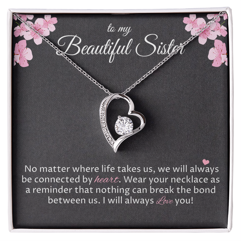 To My Sister Necklace, Necklace Gifts for Sisters