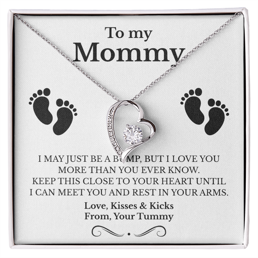 Mommy To Be Gift,  New Mom Necklace with Message Card