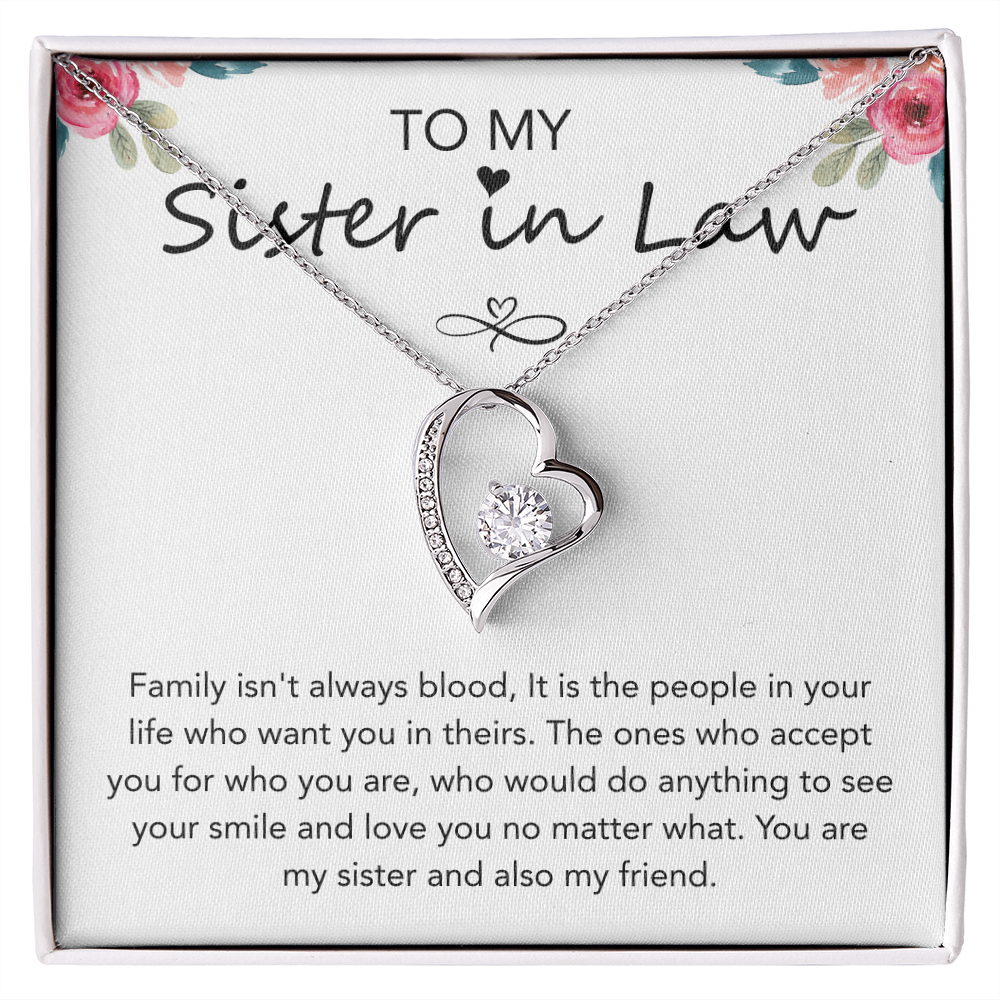 Valentines Day Gifts for Sister in law, Forever Love Necklace