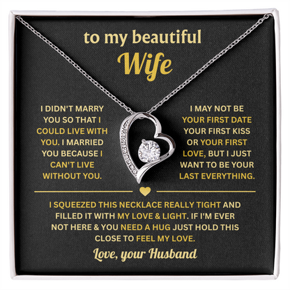 Wife Necklace from Husband, Necklace for Her
