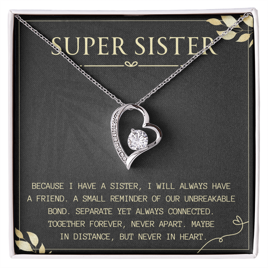 Birthday Gift for Sister, Forever Love Necklace for Her