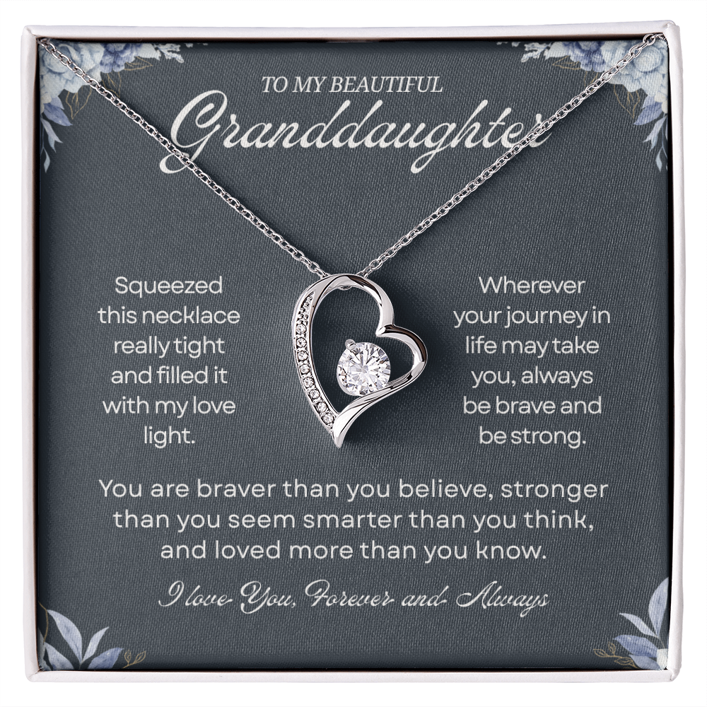 Granddaughter Necklace From Grandpa, When she wears this necklace, the seems to glow with her light