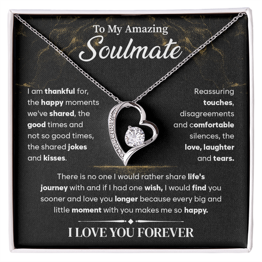 To My Soulmate Necklace, Forever Love Necklace