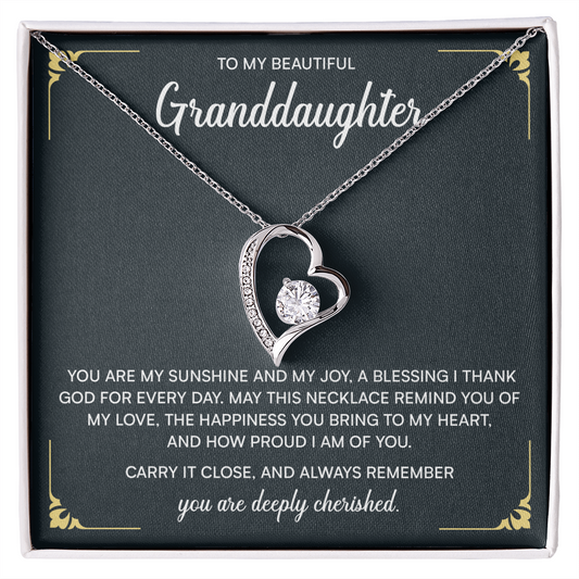 To My Granddaughter Necklace, Christmas Birthday Gifts