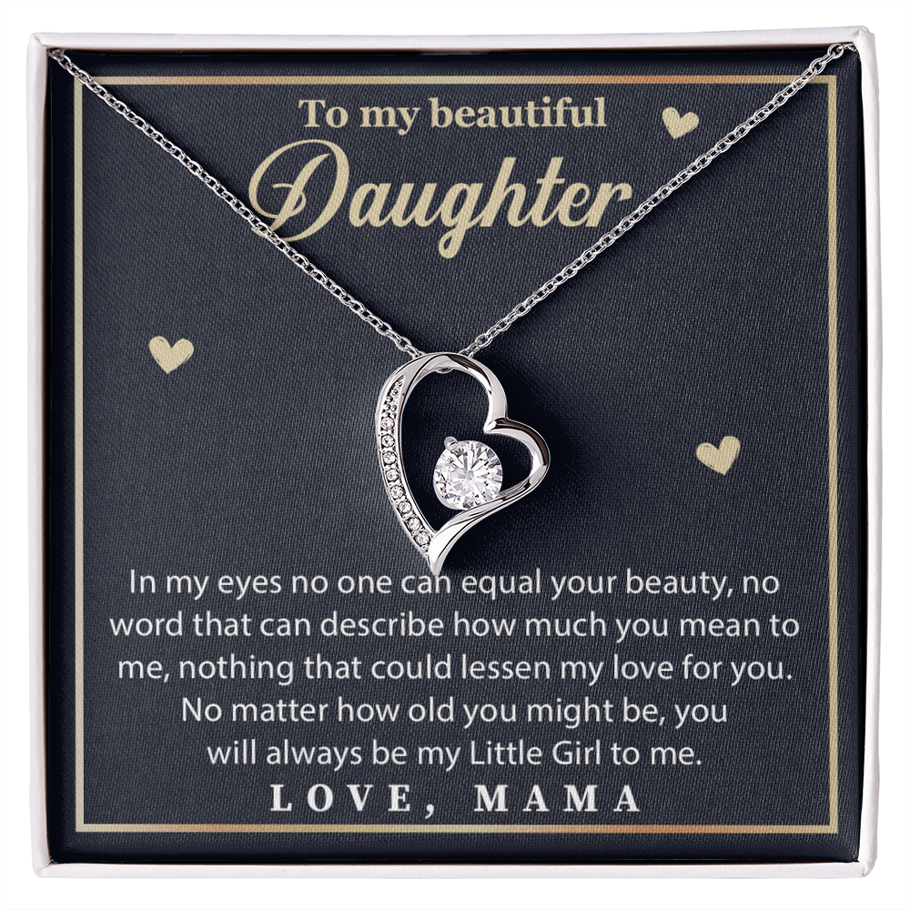 To My Beautiful Daughter Necklace, Pendant from Mom & Dad