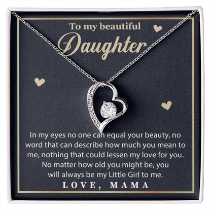 To My Beautiful Daughter Necklace, Pendant from Mom & Dad