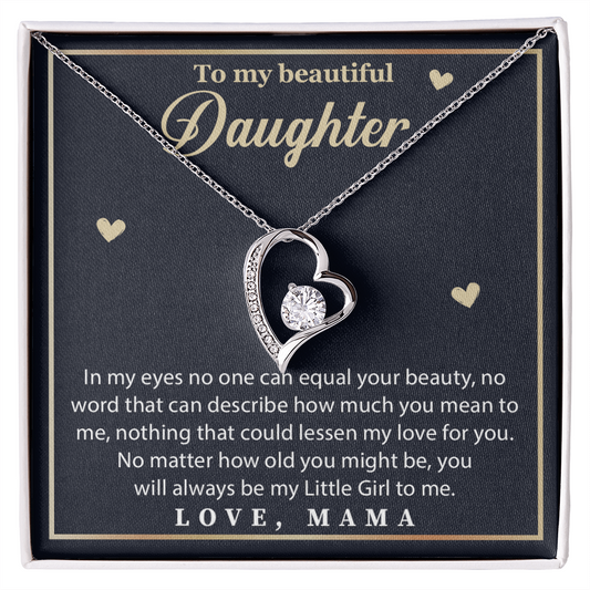 To My Beautiful Daughter Necklace, Pendant from Mom & Dad