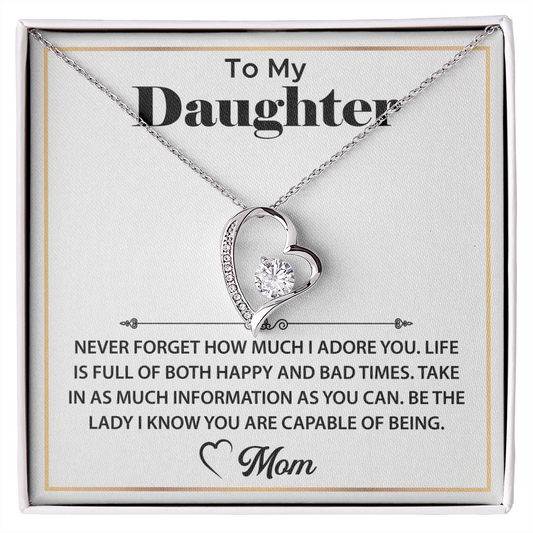 To My Beautiful Daughter - Forever Love Necklace for Women