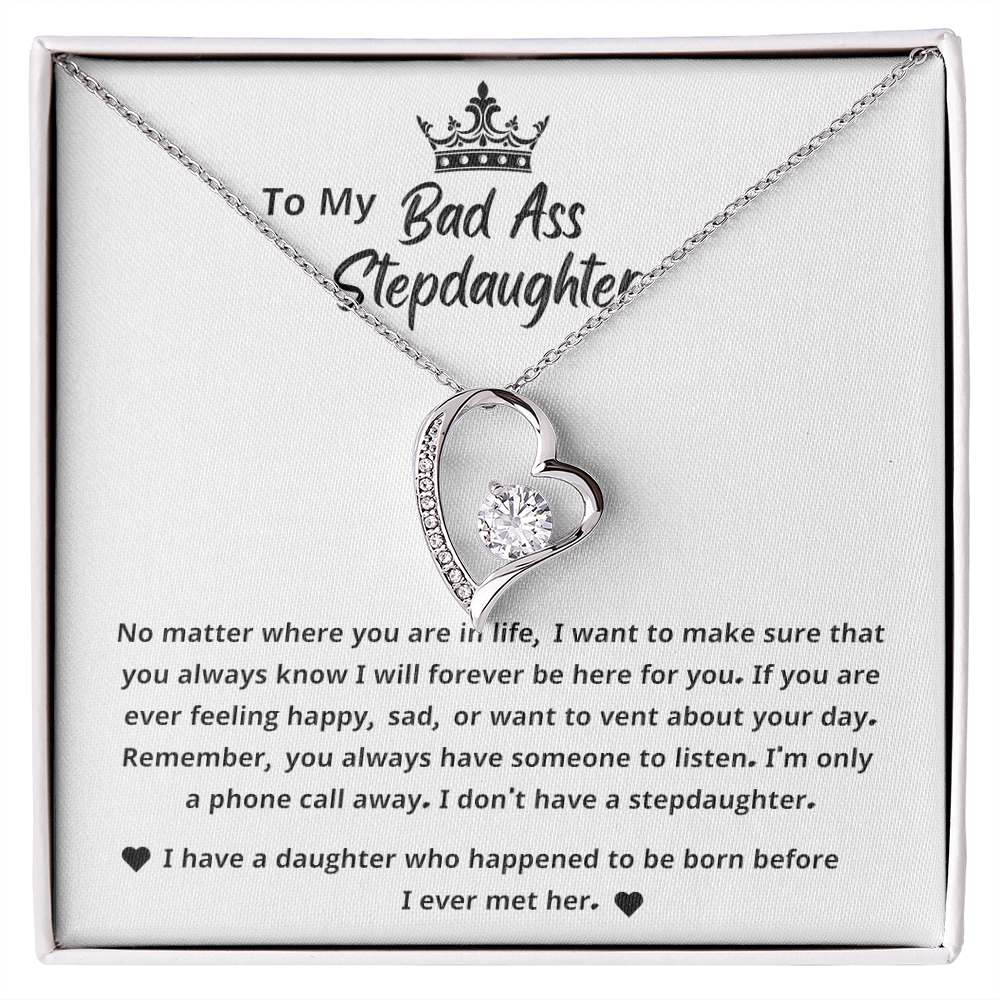 Unbiological Daughter Necklace, When She wears It, Her Smile Glows Even More