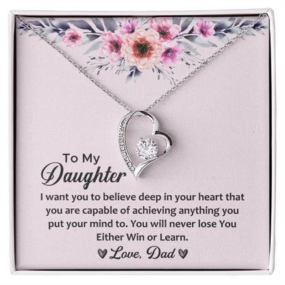 To My Daughter Alluring Beauty Necklace for Dughter, Daughter Gifts, Gift idea for Daughter, Best Gifts for Daugther, Father Daughter Gifts