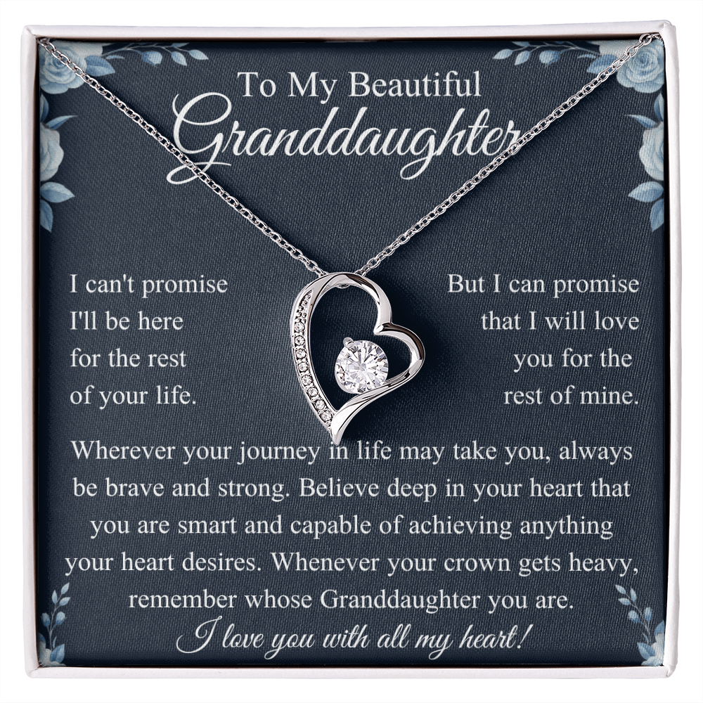 To My Granddaughter Necklace, Valentines Day Gifts for Her