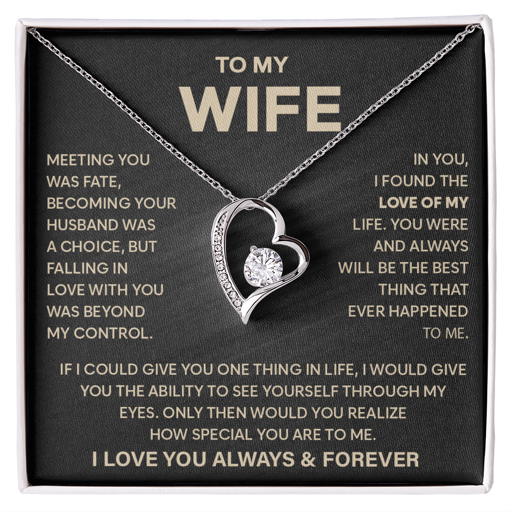 Wife Anniversary Gift, Forever Love Necklace
