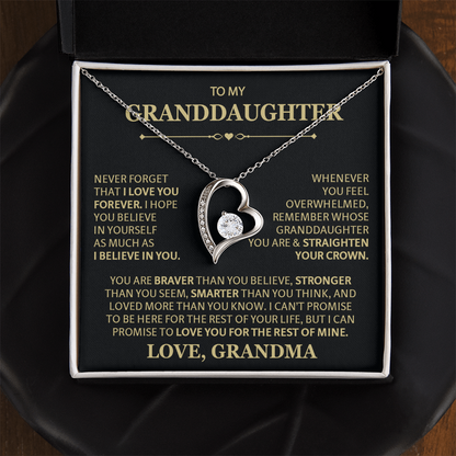 To Granddaughter Necklaces, Forever Love Necklace