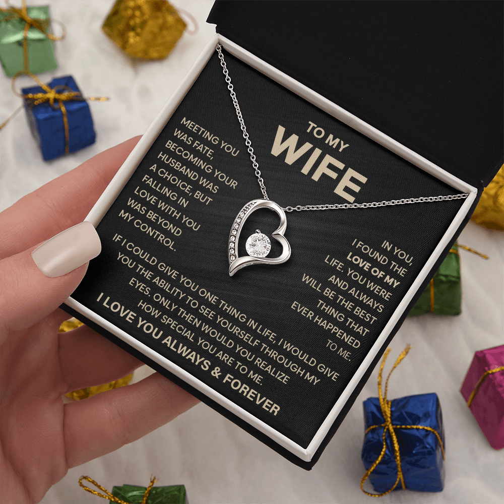 Wife Anniversary Gift, Forever Love Necklace