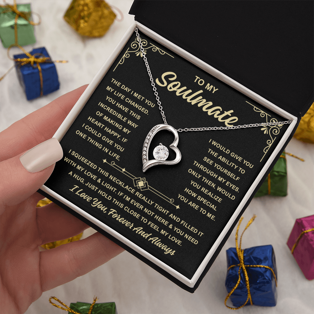 To My Soulmate Necklace For Women, When Your Soulmate Wears It, Love Glows