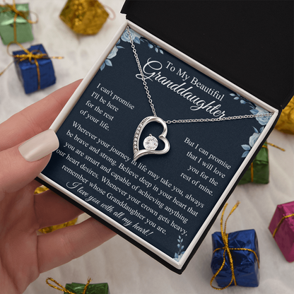 To My Granddaughter Necklace, Valentines Day Gifts for Her