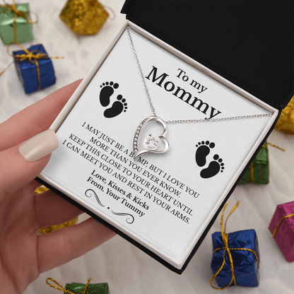 Mommy To Be Gift,  New Mom Necklace with Message Card