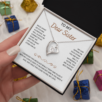 To My Sister Neckalce, Forever Love Necklace For Sister
