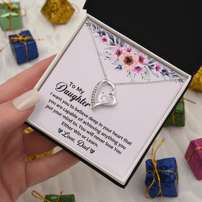 To My Daughter Alluring Beauty Necklace for Dughter, Daughter Gifts, Gift idea for Daughter, Best Gifts for Daugther, Father Daughter Gifts