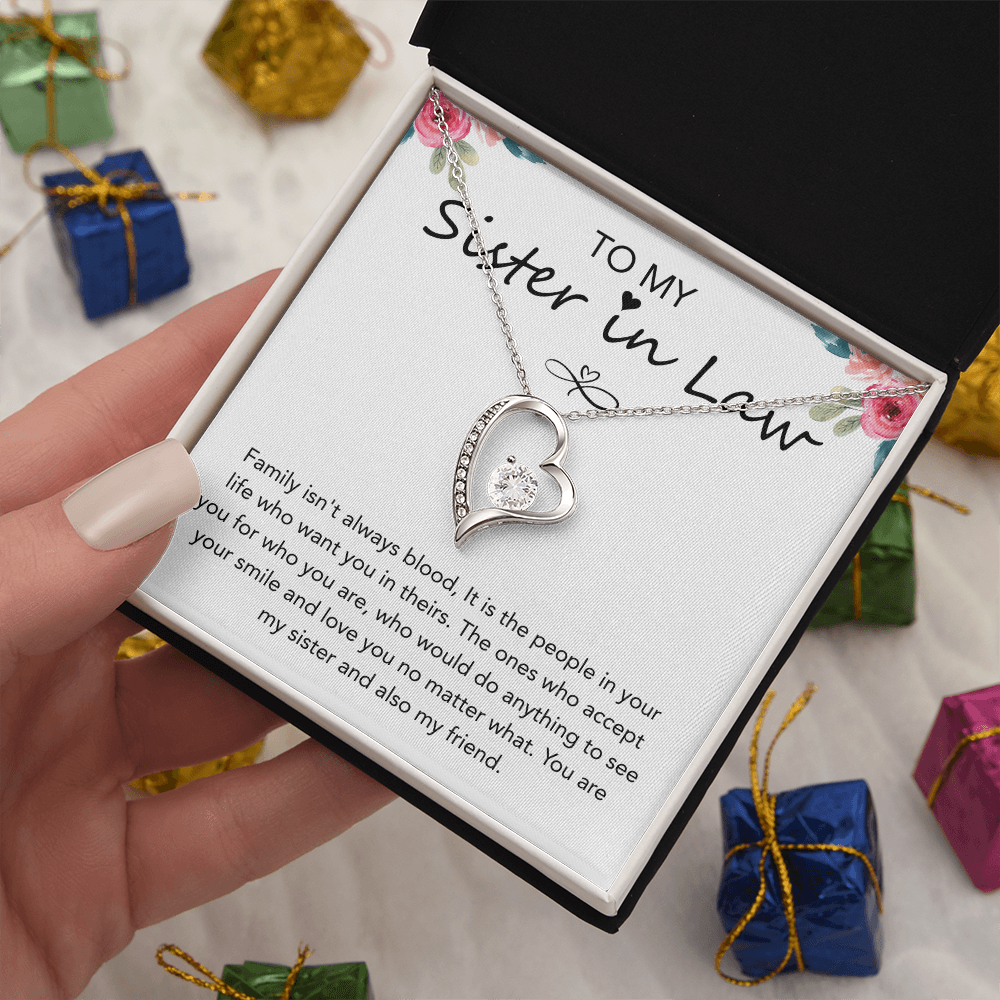 Valentines Day Gifts for Sister in law, Forever Love Necklace