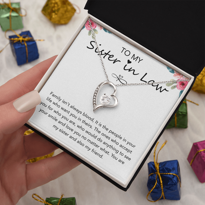 Valentines Day Gifts for Sister in law, Forever Love Necklace
