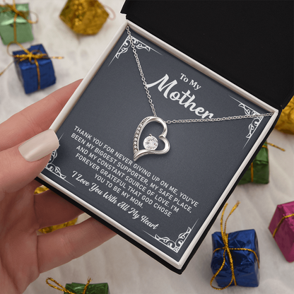 To My Mom Forever Love Necklace – Jewelry Gifts for Mom, Best Gifts for My Mom