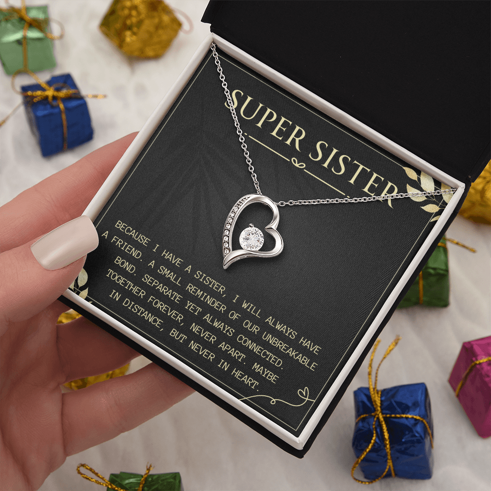 Birthday Gift for Sister, Forever Love Necklace for Her