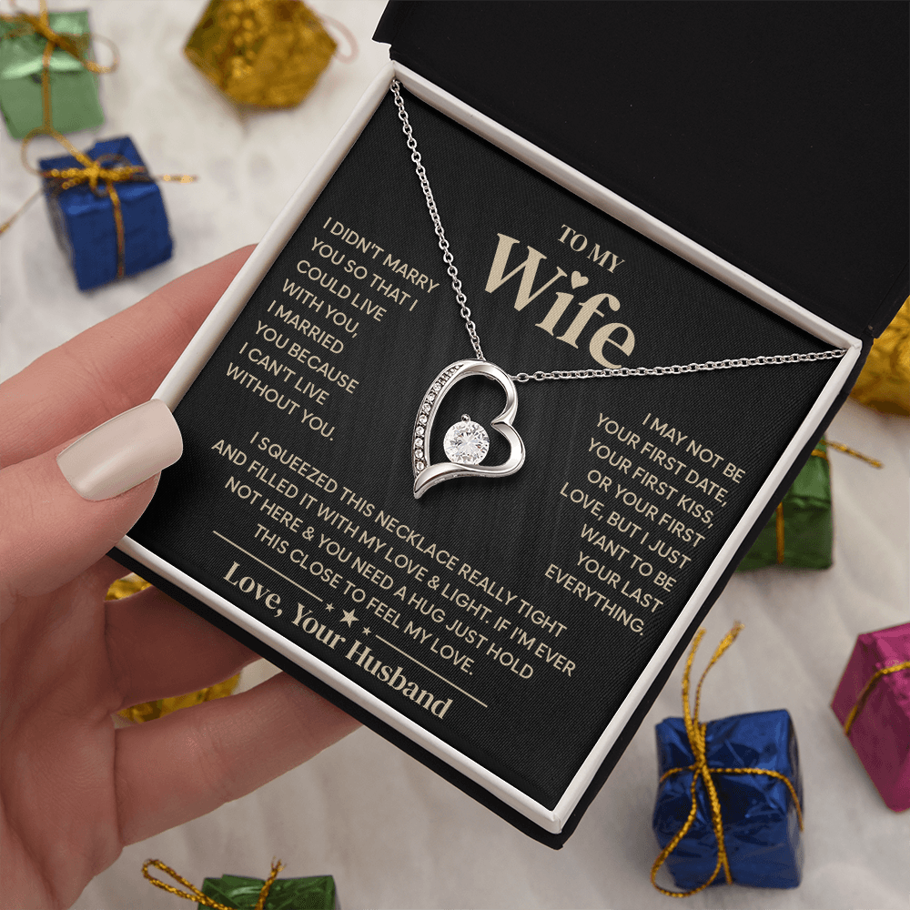 To My Wife Necklace, Jewelry that speaks the words your heart can't say