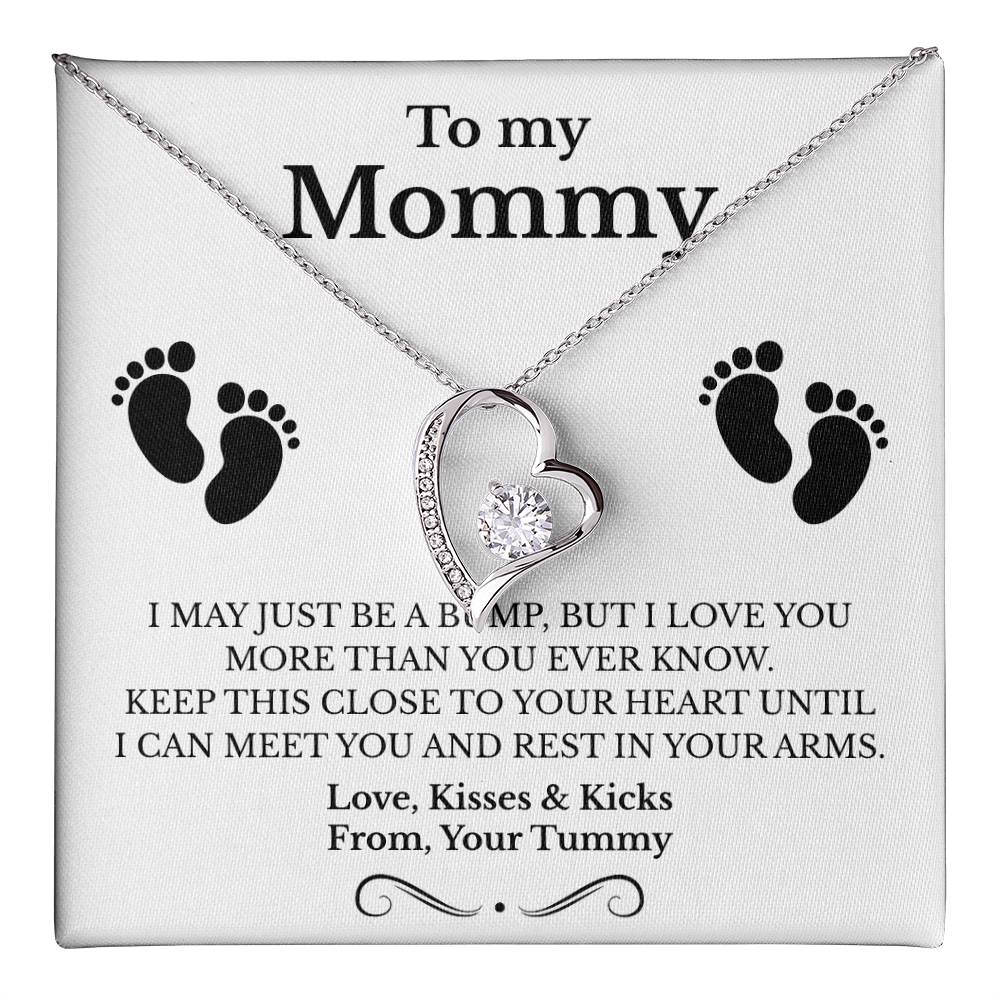 Mommy To Be Gift,  New Mom Necklace with Message Card