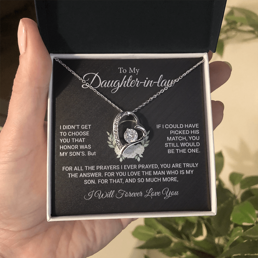 To My Daughter-in-law, Forever Love Necklace