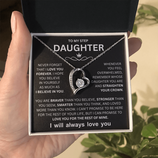 Step Daughter Necklace, Love Necklace for Daughter
