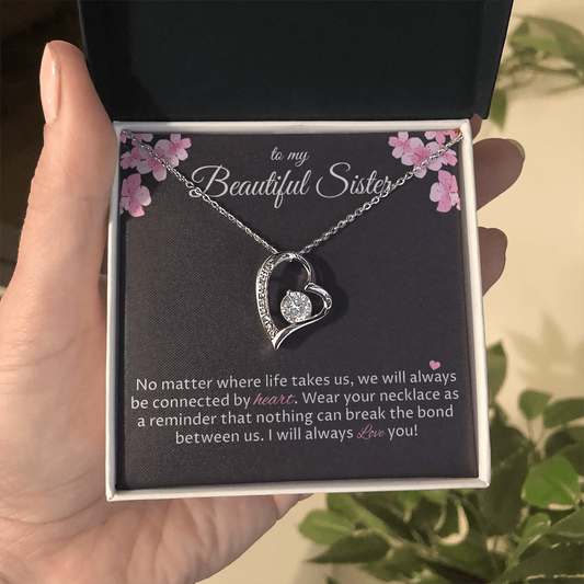 To My Sister Necklace, Necklace Gifts for Sisters