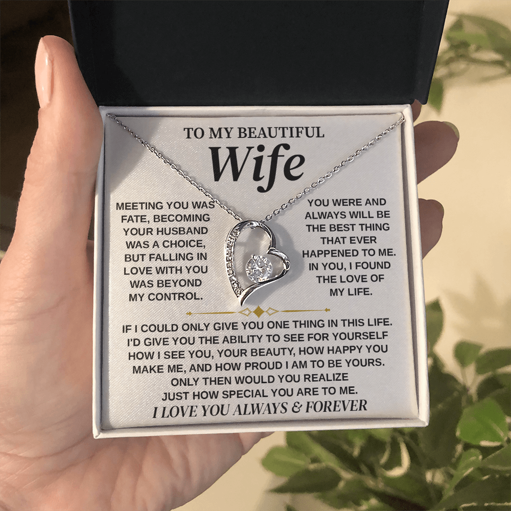 Jewelry To My Wife from Husband, Forever Love Necklace