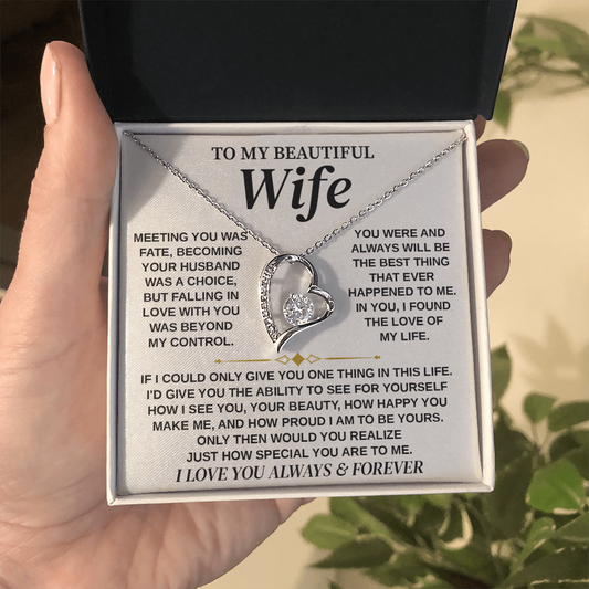 Jewelry To My Wife from Husband, Forever Love Necklace