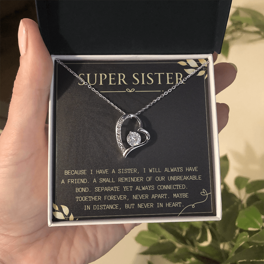 Birthday Gift for Sister, Forever Love Necklace for Her