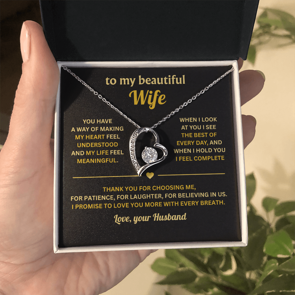 Jewelry To My Wife, Forever Love Necklace for Her