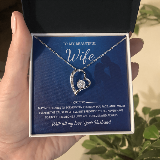 To My Wife Necklace - Best Gift to Give Wife on Birthday.