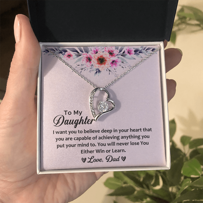 To My Daughter Alluring Beauty Necklace for Dughter, Daughter Gifts, Gift idea for Daughter, Best Gifts for Daugther, Father Daughter Gifts