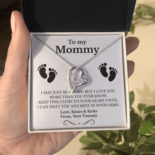 Mommy To Be Gift,  New Mom Necklace with Message Card