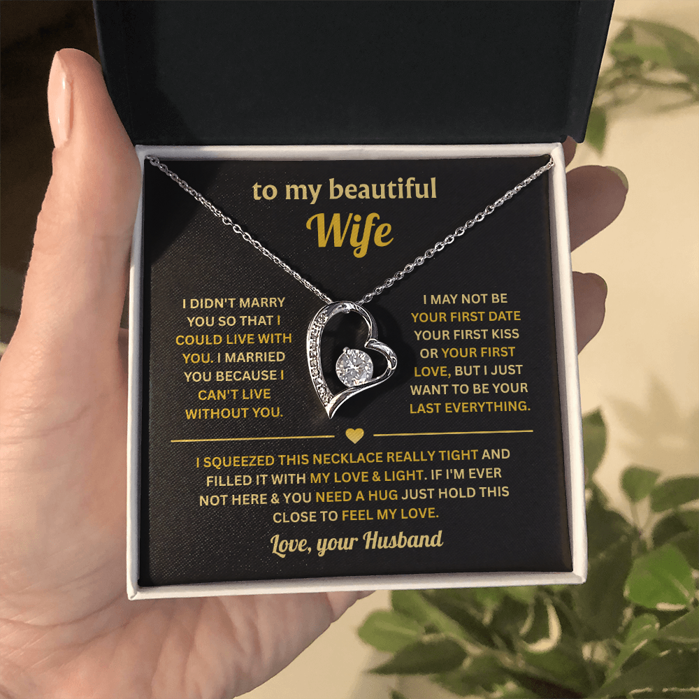 Wife Necklace from Husband, Necklace for Her