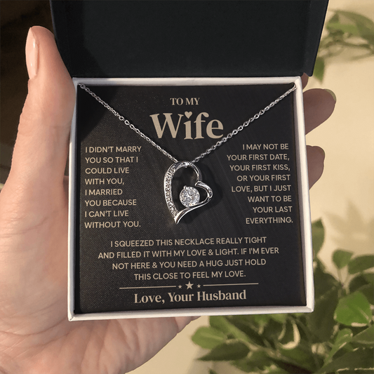 To My Wife Necklace, Jewelry that speaks the words your heart can't say