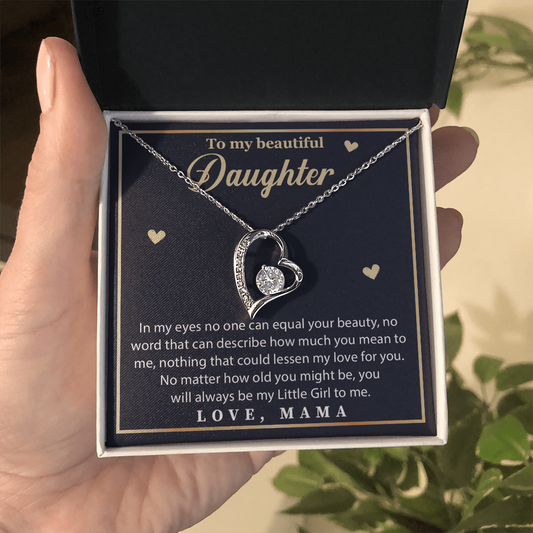 To My Beautiful Daughter Necklace, Pendant from Mom & Dad