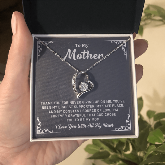 To My Mom Forever Love Necklace – Jewelry Gifts for Mom, Best Gifts for My Mom