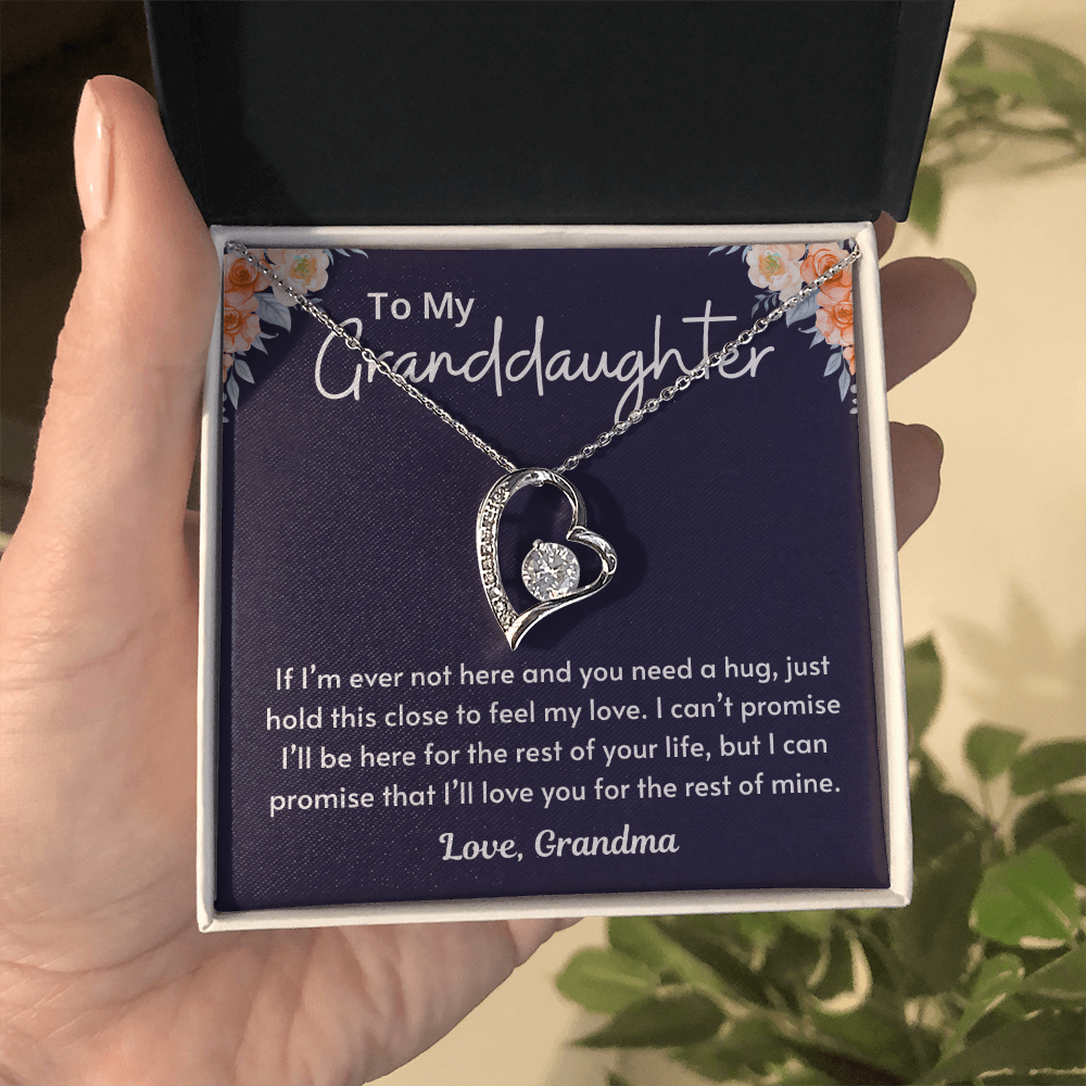 Granddaughter Necklace From Grandmom, Forever Love Necklace