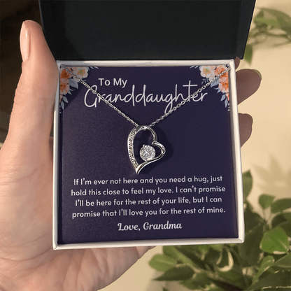 Granddaughter Necklace From Grandmom, Forever Love Necklace