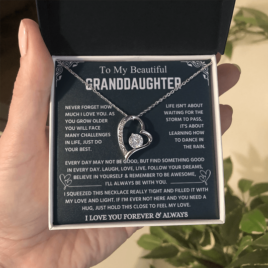 Granddaughter Necklace From Grandpa, It Lights Up Her Already Radiant Smile