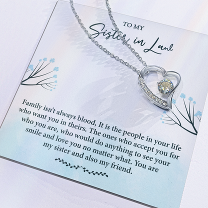 Sister in Law Necklace, Forever Love Necklace