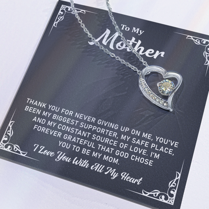 To My Mom Forever Love Necklace – Jewelry Gifts for Mom, Best Gifts for My Mom