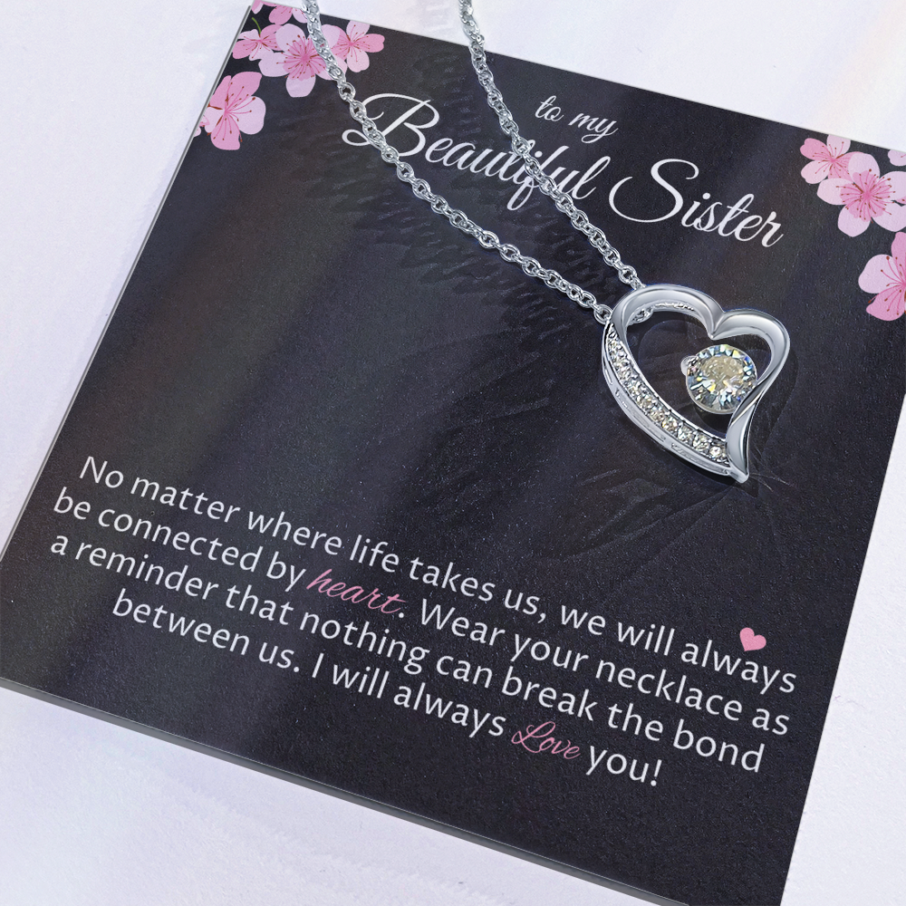 To My Sister Necklace, Necklace Gifts for Sisters